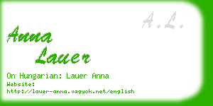 anna lauer business card